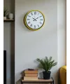 36 Cm Sarı Roma Rakamlı Duvar Saati