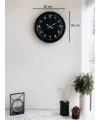36 Cm Siyah Arapça Rakamlı Duvar Saati