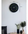 36 Cm Siyah Arapça Rakamlı Duvar Saati