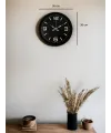 36 Cm Siyah Dekoratif Duvar Saati