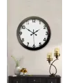 36 cm Siyah Metal Standart Duvar Saati