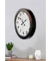 36 cm Siyah Metal Standart Duvar Saati
