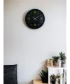 36 Cm Siyah Modern Duvar Saati