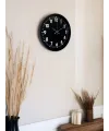 36 Cm Siyah Modern Duvar Saati