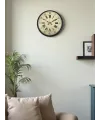 36 Cm Siyah Retro Tasarım Duvar Saati