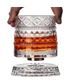 360 Derece Dönen Bardak - 280 ml - Kristal Cam