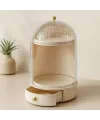 360° Döner Kozmetik Organizer - Şeffaf Kapaklı Çekmeceli