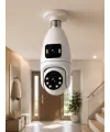 360° Ev İzleme Wi-fi Çift Lens Akıllı Ampul Kamera