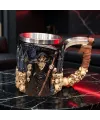 3D İskelet Tasarımlı - Paslanmaz Çelik İçli - Gotik Kupa Bardak