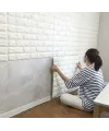 3D Tuğla Desenli Kendinden Yapışkanlı Duvar Paneli 58x38 cm