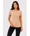 3’lü Kısa Kollu Bisiklet Yaka Basic Slim Fit T-Shirt - Pudra Pembe - Mor - Bej