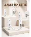3’lü Pencere ve Kapı Emniyet Kilidi Anahtarlı Güvenlik Aparatı Seti