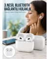 3.nesil İos Android Uyumlu Bluetooth 5.0 Beyaz Çağrı Cevaplama Yeni Nesil