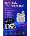 3.nesil Tws Bluetooth Kulaklık Bluetooth Bağlantılı Akıllı Saat Amoled Ekran Plastik Hasır Kordon