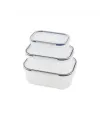 3pcs Quick Sızdırmaz Saklama Kabı Seti Şeffaf Kap - Buğulu-contalı Kapak  500-1000-1700ml