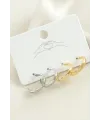 4 Adet Düz Halka Küpe 1,5 cm