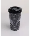 4 Adet Kahve Bardağı Kapaklı Desenli 650ml