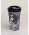 4 Adet Kahve Bardağı Kapaklı Desenli 650ml