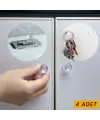 4 Adet Kristal Tasarımlı Çok Amaçlı Yapışkanlı Tutacak Buton