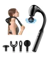 4 Başlıklı Uzun Saplı Ergonomik Profesyonel Sporcu Masaj Tabancası