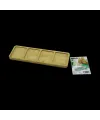 4 Bölmeli Dikdörtgen Bambu Servis Tepsisi 32.8x10x1.4 cm