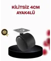 4 Cm Döner Ayak Kilitsiz 4 Adet Mobilya Ve Sehpa Ayağı