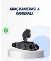 4 Kameralı Araç İçi Kamera 1080p Gps Takip Wifi Gece Görüşlü