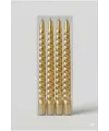 4lü Lüks Burgu Şamdan Mumu 26 cm - Damlatmaz Spiral Dekoratif Mum Seti