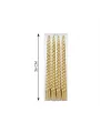 4lü Lüks Burgu Şamdan Mumu 26 cm - Damlatmaz Spiral Dekoratif Mum Seti