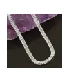 4 mm Baget Taşlı Zirkon Lüks Çelik Kolye