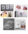 4 Parça 10mm Vidalı Şeffaf Pvc Yapışkan Askı