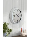 40 cm Beyaz Metal Modern Duvar Saati
