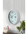40 cm Beyaz Metal Modern Duvar Saati