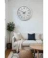 40 cm Beyaz Metal Retro Duvar Saati