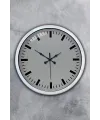 40 cm Beyaz Metal Sade Duvar Saati