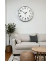 40 cm Beyaz Metal Standart Duvar Saati