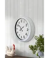 40 cm Beyaz Metal Standart Duvar Saati