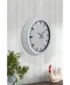 40 Cm Metal  Beyaz Modern Duvar Saati