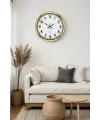 40 cm Metal Gold Standart Duvar Saati – Modern ve Dekoratif Tasarım