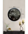 40 cm Siyah Metal Modern Duvar Saati