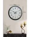 40 cm Siyah Metal Retro Duvar Saati