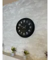 40 cm Siyah Metal Siyah Kadran Duvar Saati