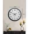 40 cm Siyah Metal Standart Duvar Saati