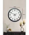 40 cm Siyah Metal Standart Duvar Saati