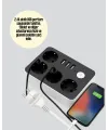 4.1a Hızlı Şarjlı Akım Korumalı 4 Priz Ve 3 Usb Çıkışlı Priz