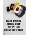 45 Mm Gri Kasa Ultra Akıllı Saat Sesli Görüşme, Sağlık Takibi, Suya Dayanıklı