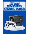 4k Android Smart Wi-fi Çift Kollu Projeksiyon Game Box Kumandalı Taşınabilir