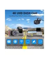 4k Wifi Çift Kameralı Araç Kamerası Gece Görüşlü G-sensörlü Dash Cam 170 Derece