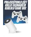 4k Wireless Çift Kollu Kumandalı Oyun Projeksiyonu Retro Video Oyunu