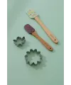 4’lü Silikon Kurabiye Kalıplı Spatula Seti